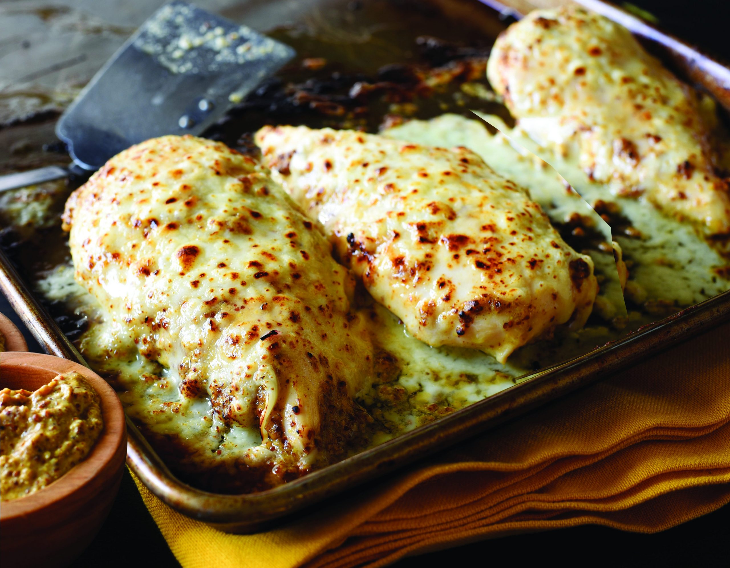 Plochman's Cheesy Baked Stone Ground Mustard Chicken