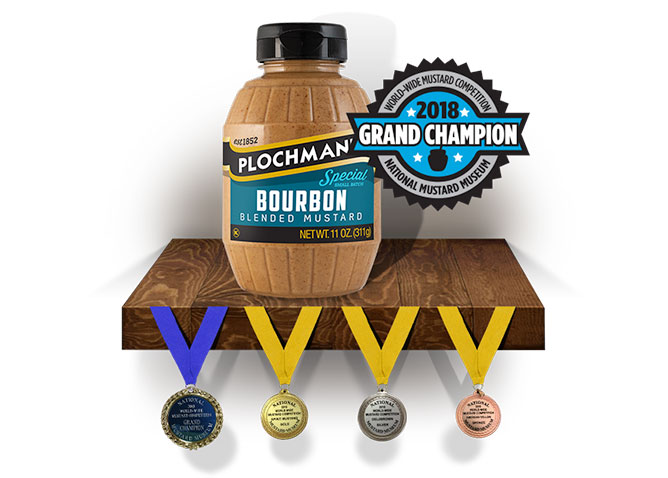 Plochman's Bourbon Mustard was just declared “Grand Champion” at the 2018 World-Wide Mustard Competition