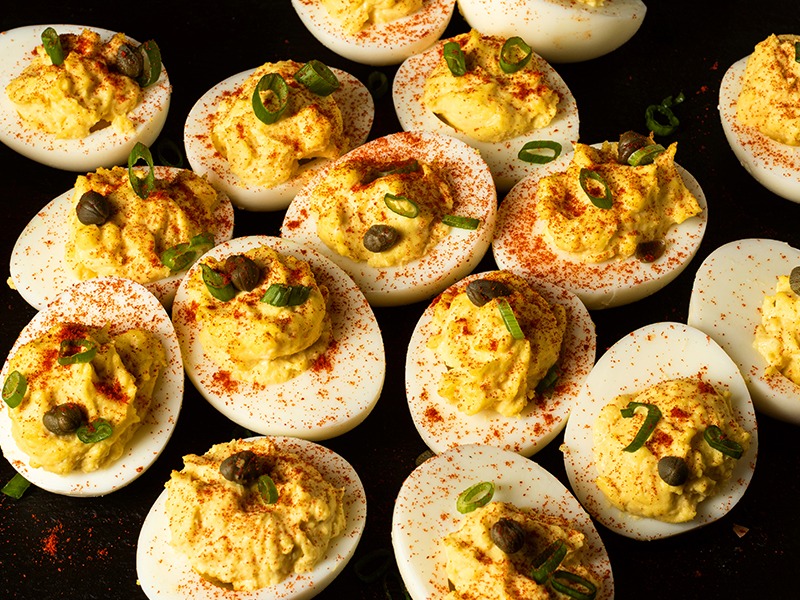 Spicy Mustard Deviled Eggs