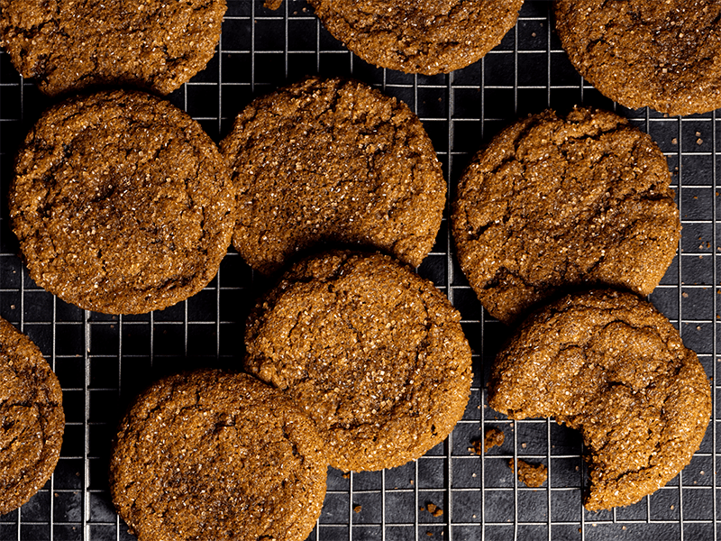 Spiced Mustard Cookies on a tray