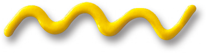 A squiggle of mustard