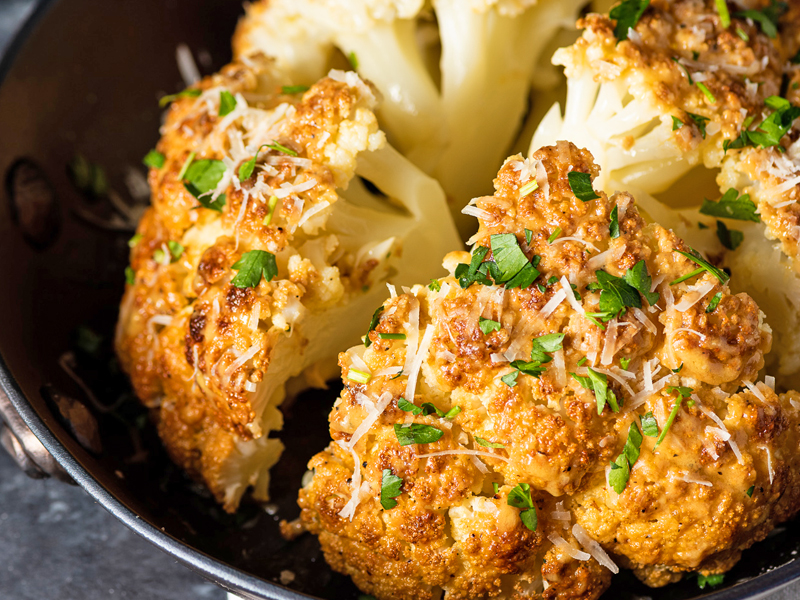 Oven Roasted Mustard Cauliflower