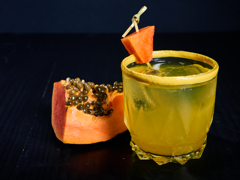 Papaya Rum Mustard Punch